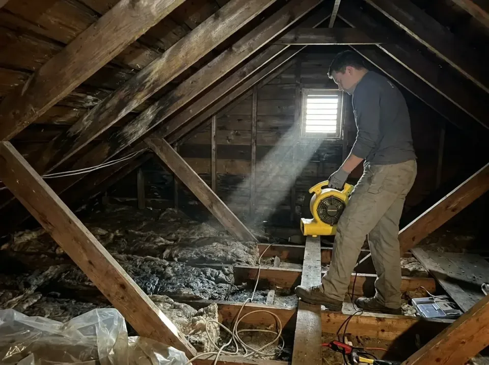 attic-water-damage-drying-proc-007 — frequently asked questions, Emergency Water Extraction & 24/7 Flood Response in Hutchin…